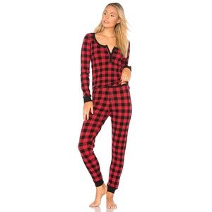 Plush REVOLVE Buffalo Check Thermal PJ Set